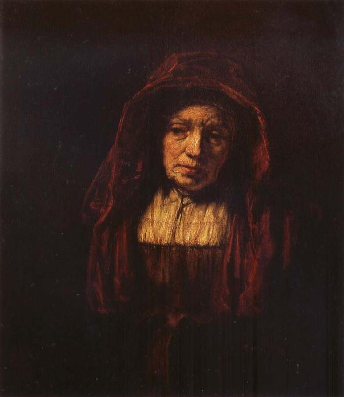 REMBRANDT Harmenszoon van Rijn Portrait of an Old Woman oil painting picture